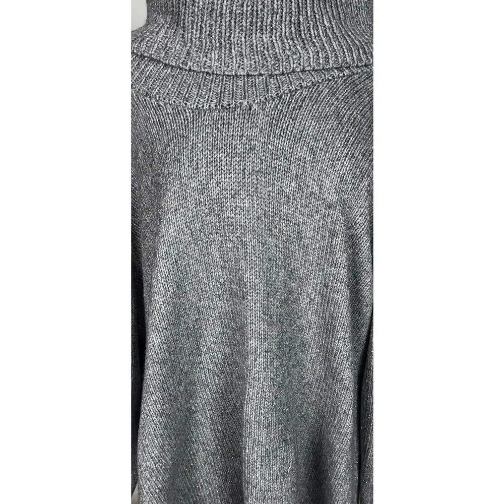 Lane Bryant NEW NWT Womens Plus Size 22/24 Metallic Gray Turtleneck Sweater